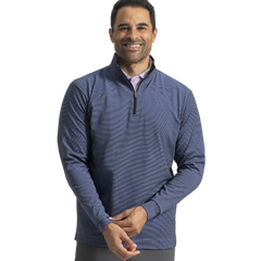 Quarter-Zip Ottoman Stripe Knit