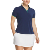 Notch V-Neck Polo
