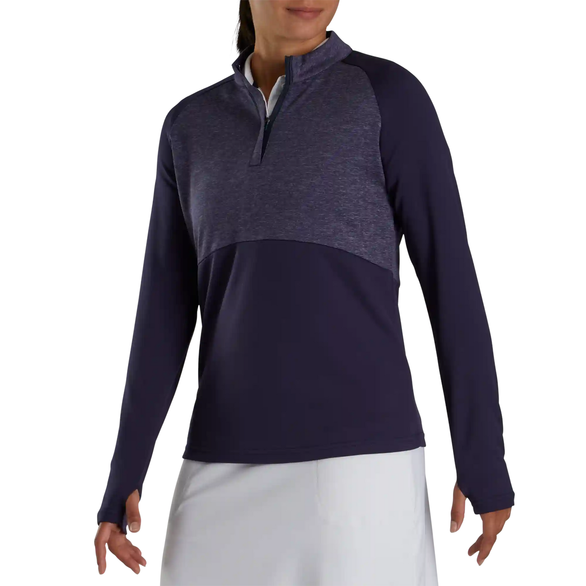 Heather Block Half-Zip Mid-Layer Women