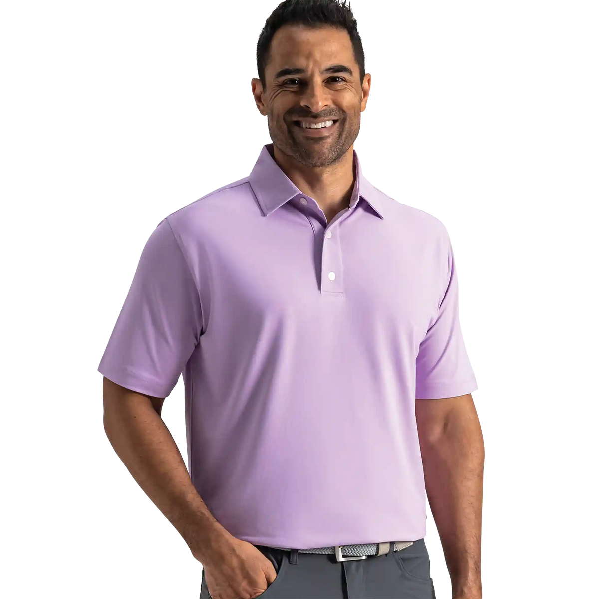 Performance Stretch Pique Solid Self Collar