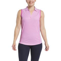 Stripe Open Placket Sleeveless Women