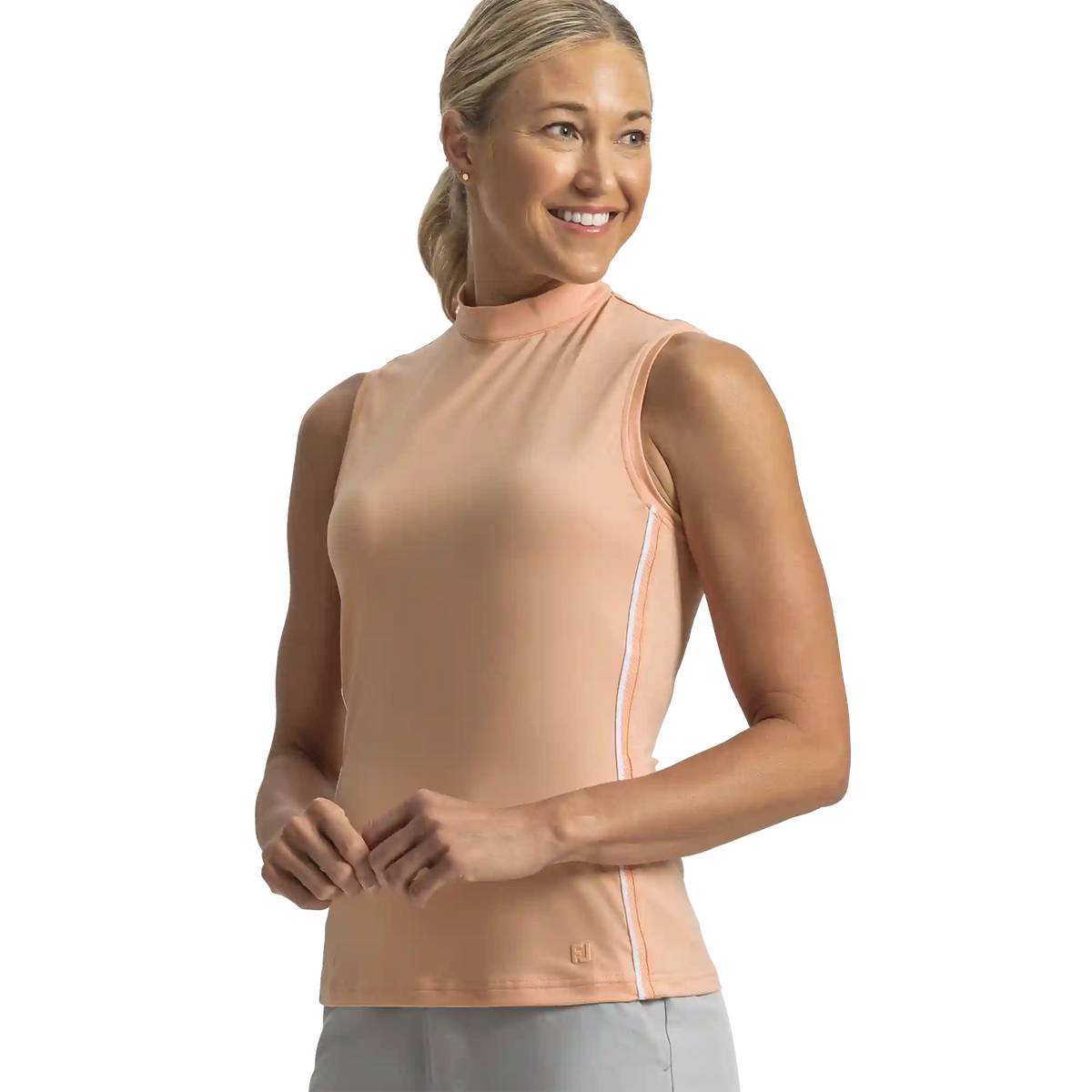 Keyhole Mock Neck Tank Women