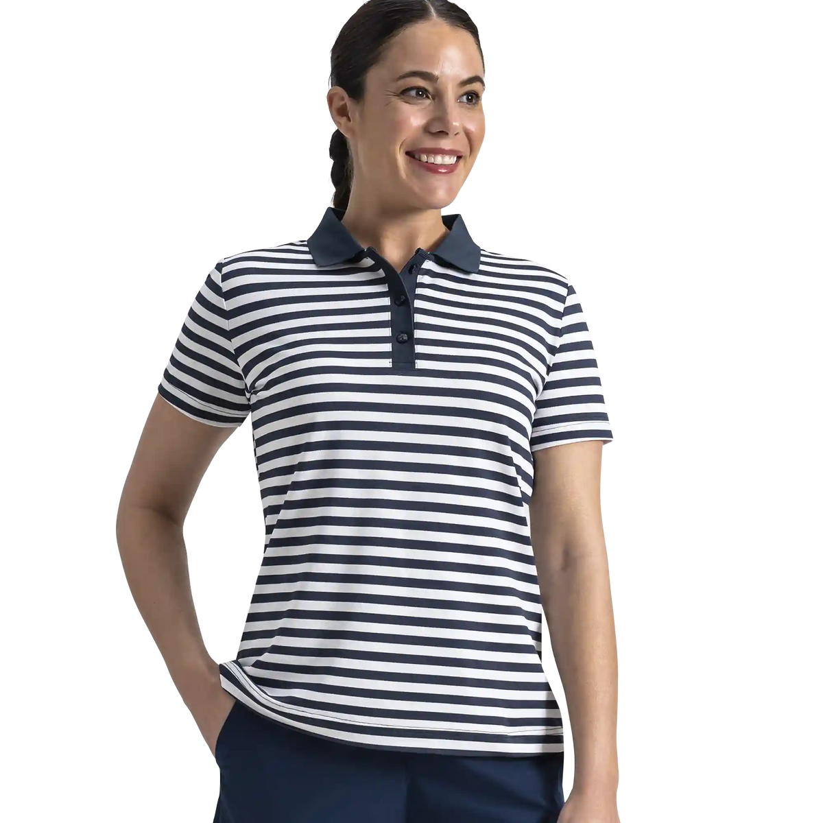 Stripe Polo Women