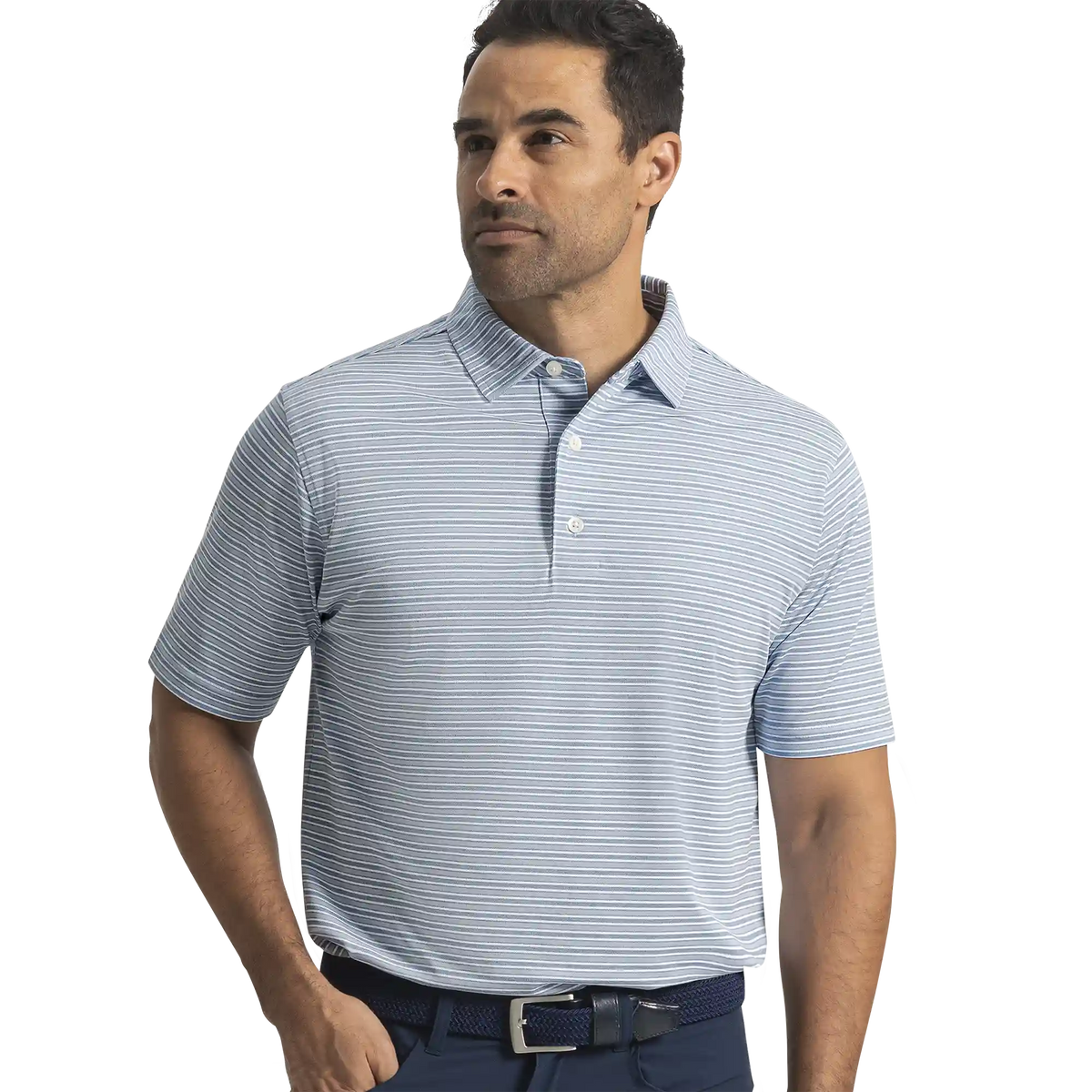 Heather Stripe Pique