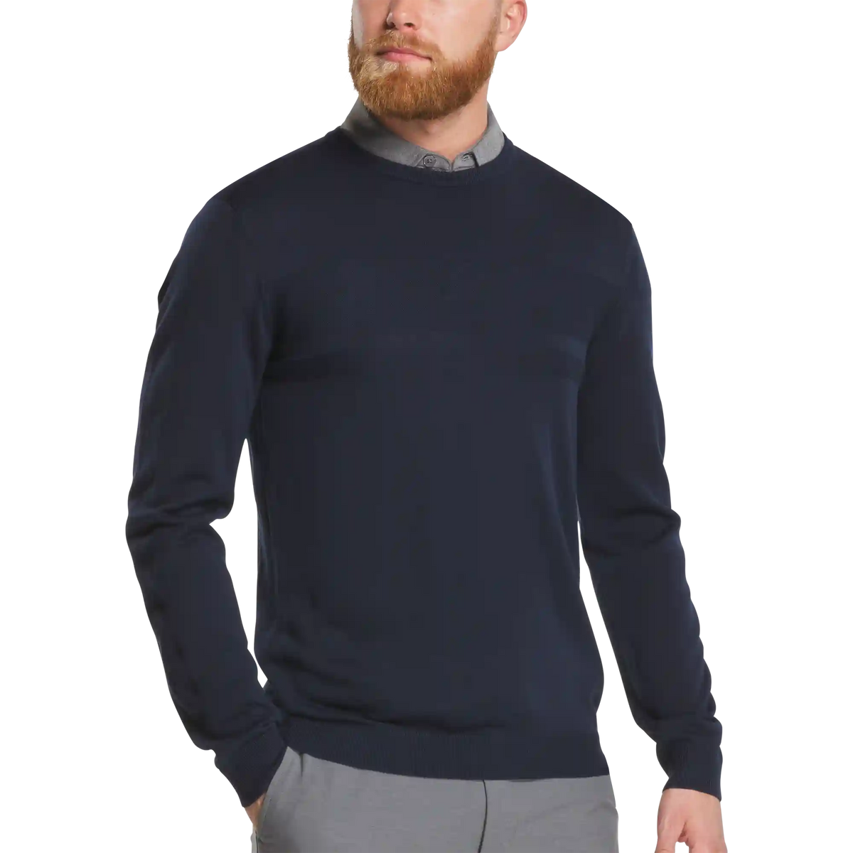 Tonal Block Crewneck Sweater