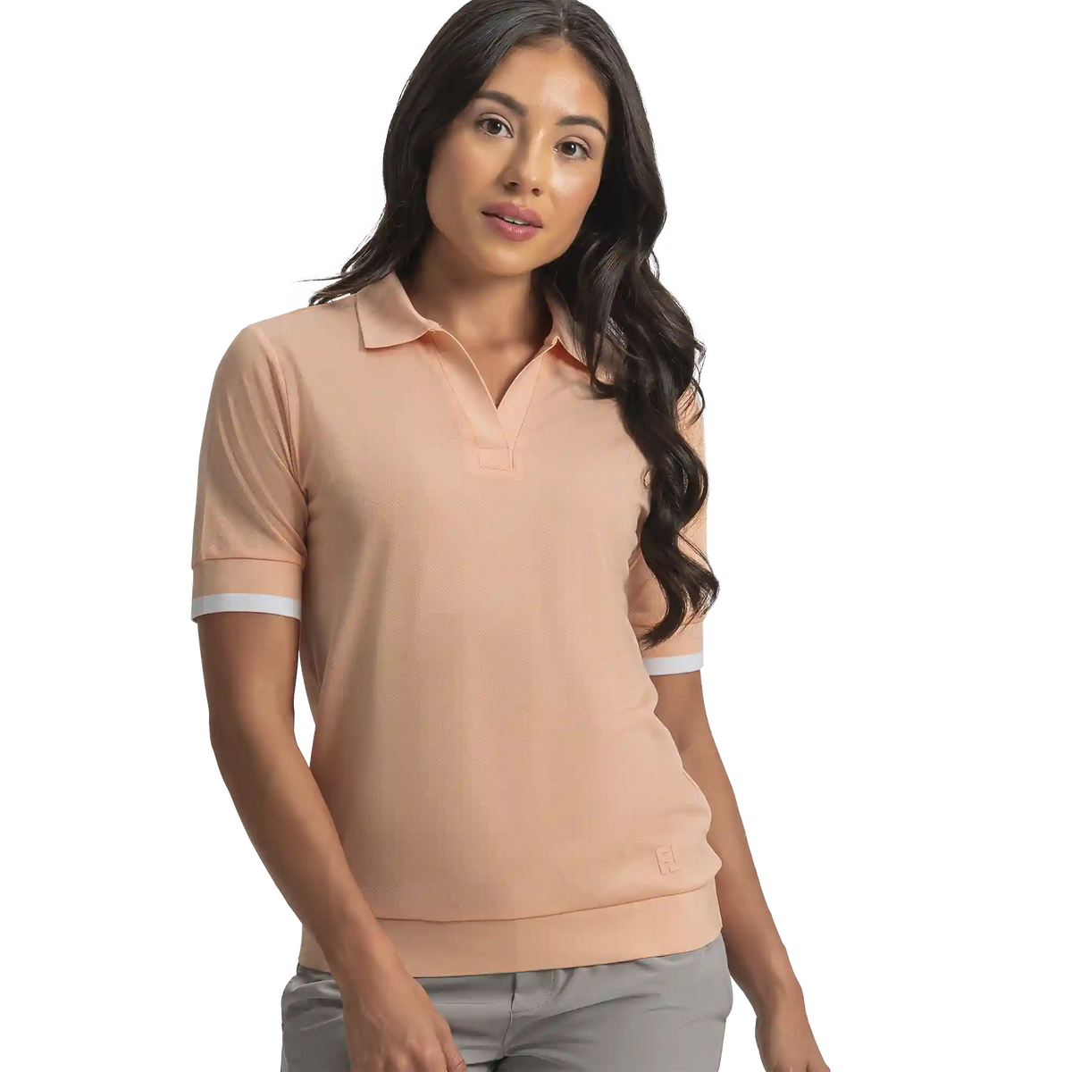 Texture Knit Polo Women