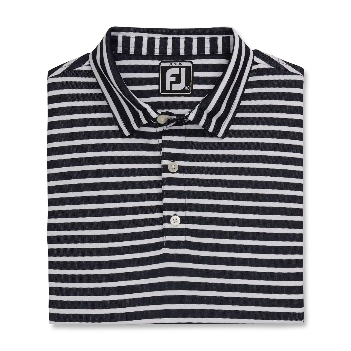 Striped Pique Self Collar Junior