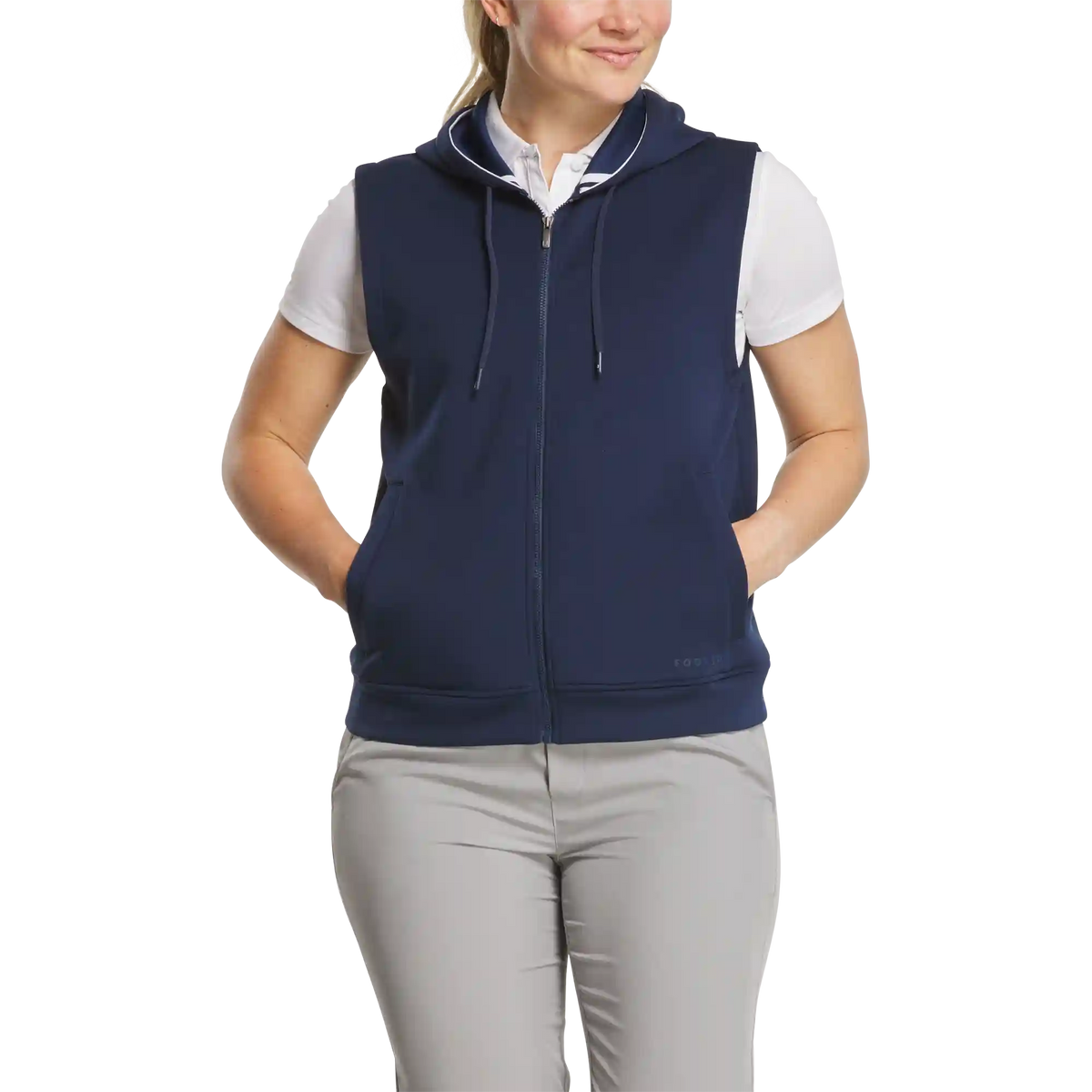 Full-Zip Hoodie Vest Women