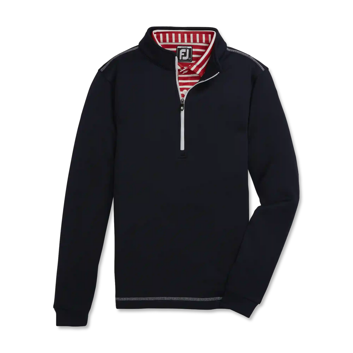 Half-Zip Contrast Stitch Mid-Layer Junior