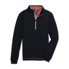 Half-Zip Contrast Stitch Mid-Layer Junior